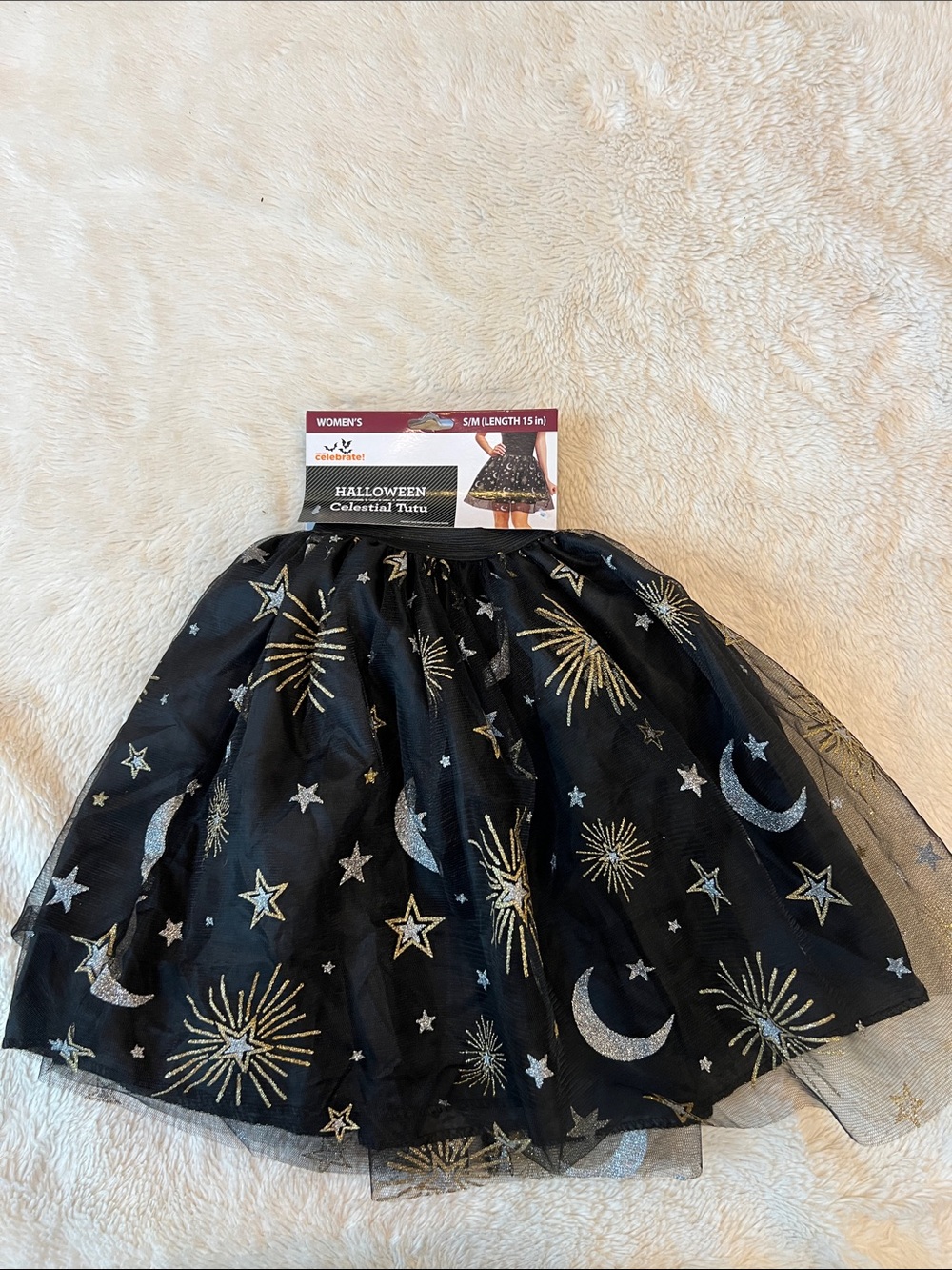 Adult Celestial Moon Star Tutu Black S/M